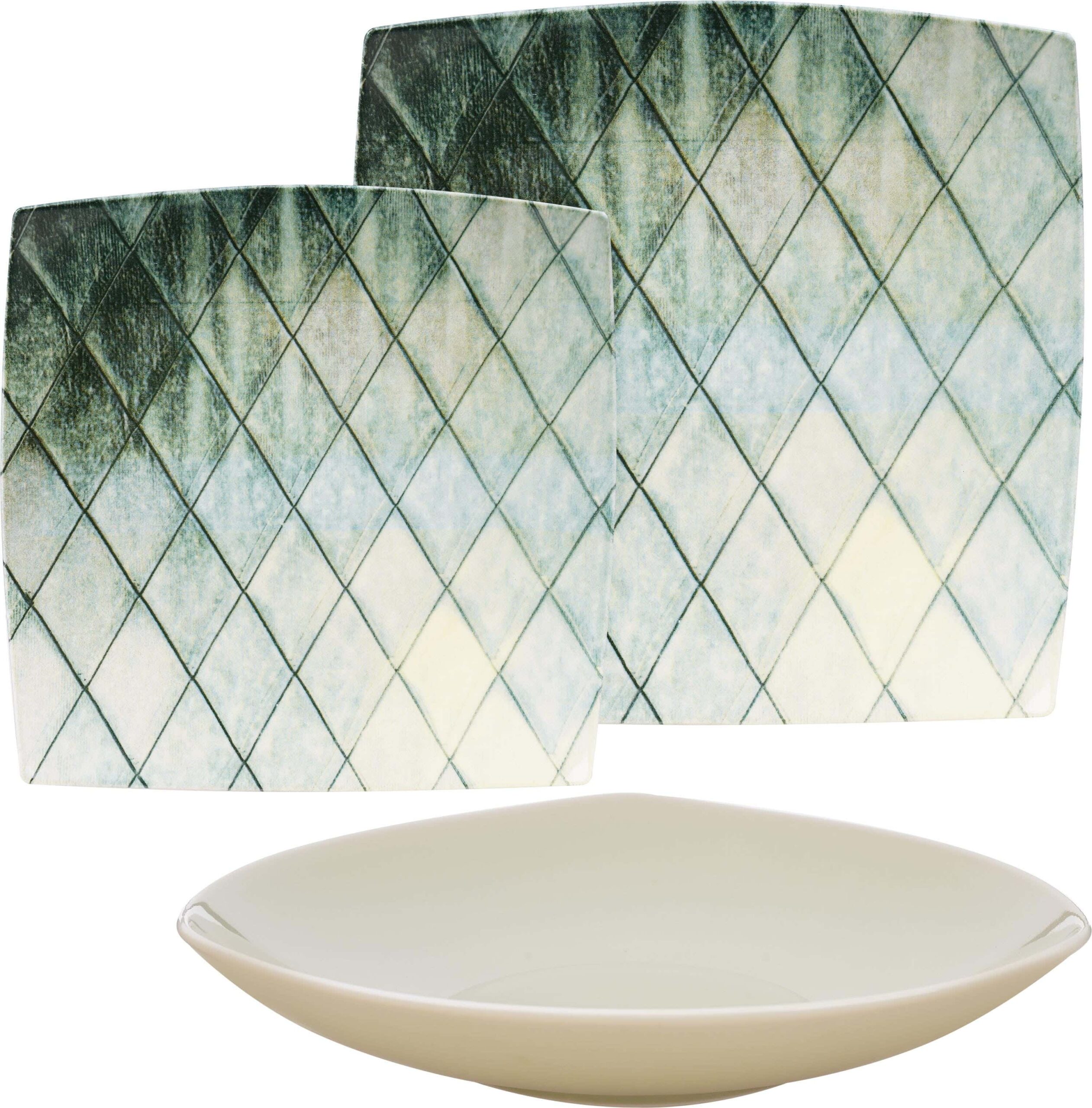 117_9rlrmexxddtlluef_avfqiq.jpg طقم عشاء بورسلين لوتس، 18 قطعة ديملا ميكس اندماتش كيجالي أخضر - الصورة 1