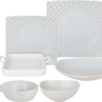 طقم عشاء بورسلين لوتس،26 قطعة ديملا ميكس أندماتش فولهام