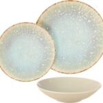 طقم عشاء بورسلين لوتس، 18 قطعة - برشلونة