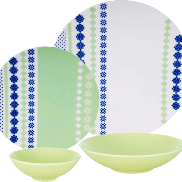 طقم عشاء بورسلين لوتس،24قطعة