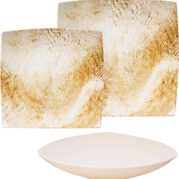 طقم عشاء بورسلين لوتس، 18 قطعة ديملا ميكس اندماتش