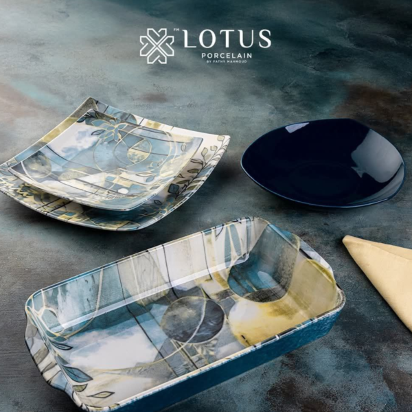 طقم عشاء بورسلين لوتس،19 قطعة  ديملا بلوايز