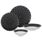 طقم عشاء بورسلين لوتس،24قطعة