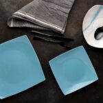 طقم عشاء بورسلين لوتس، 18 قطعة