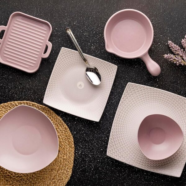 طقم عشاء بورسلين لوتس،26 قطعة ميكس أندماتش ستار موف