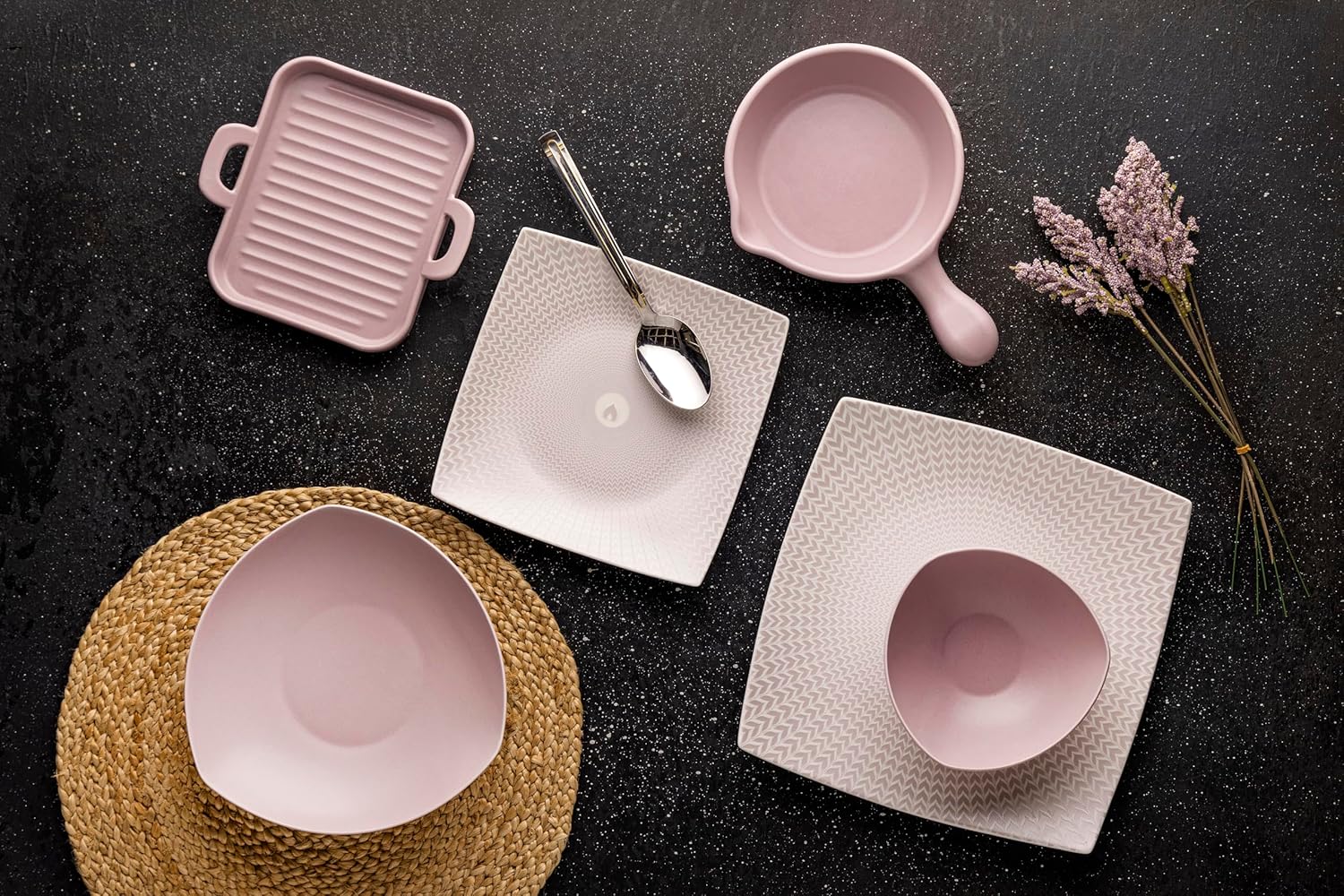 91jqMgbyKfL._AC_SL1500__oxk97x.jpg طقم عشاء بورسلين لوتس،26 قطعة ميكس أندماتش ستار موف - الصورة 1