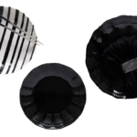 طقم عشاء كوب  بورسلين لوتس، 18 قطعة كوراي شريط أسود