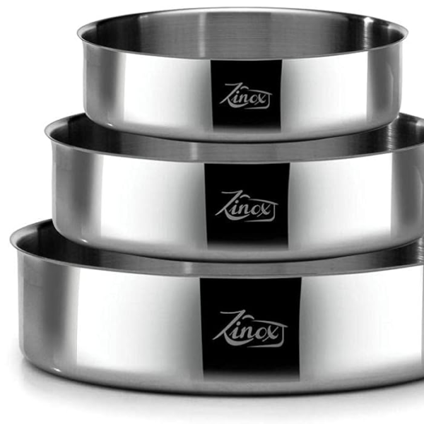 الزينوكي طقم صواني فرن ستانلس 3 قطع