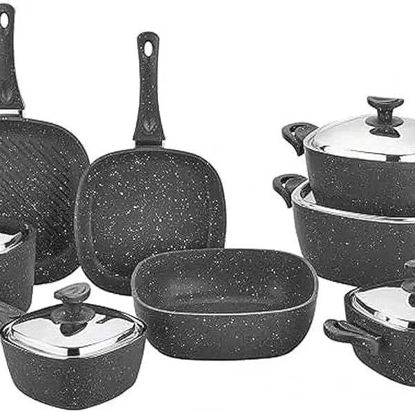 طقم حلل جرانيت سافلون 13 قطعة مربع